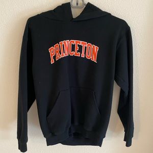 Champion college black hoodie YL 10-12 Princeton